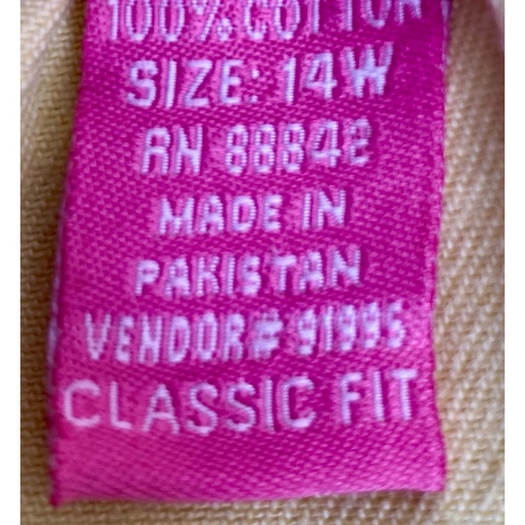 Woman Within Women’s Long Shorts Plus Sz 14W Bright Yellow Elastic Waist Pockets - Picture 7 of 8